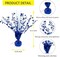 4-Pack Glitter Blue Star Centerpieces - Sparkling 3D Star Table Decorations for Birthday Parties, Navy Blue Wedding Decor, Graduation Celebrations, and Anniversary Home Decor